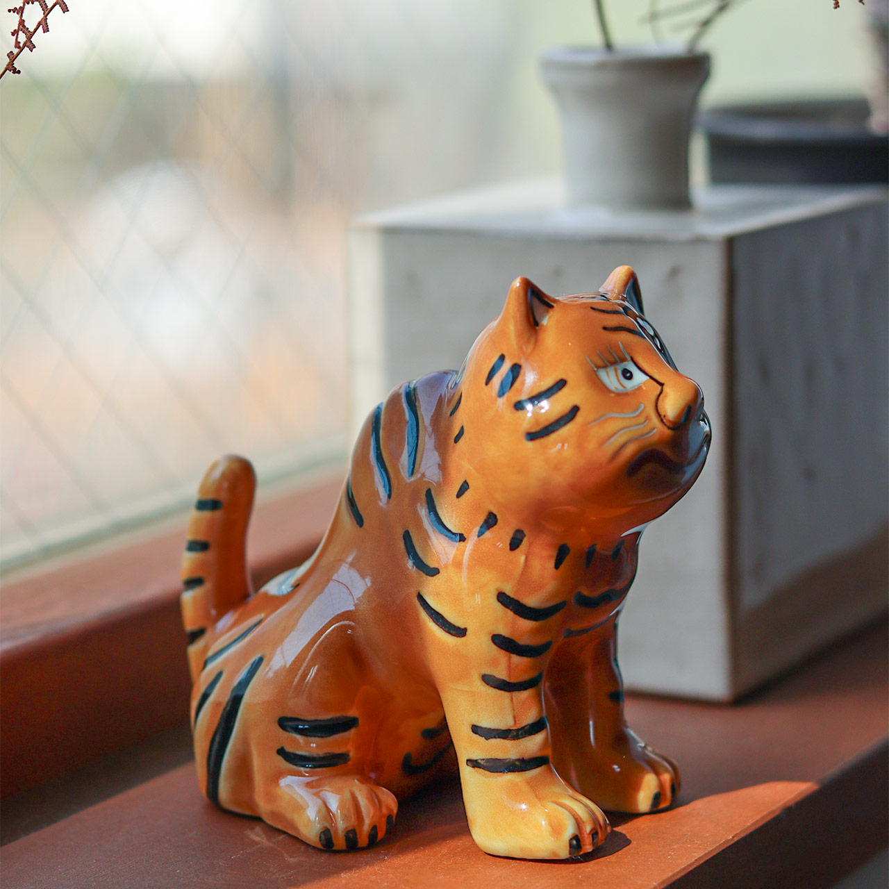TIBETAN TIGER OBJECT / チベタン タイガーオブジェ - YELLOW