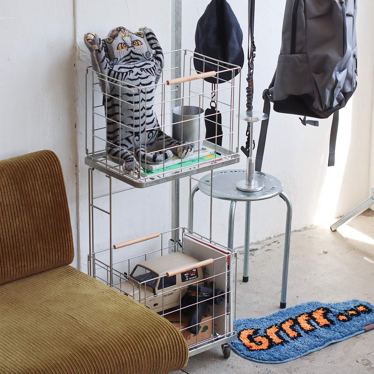 INDUSTRIAL LAUNDRY WAGON ZINC / インダストリアルランドリーワゴン