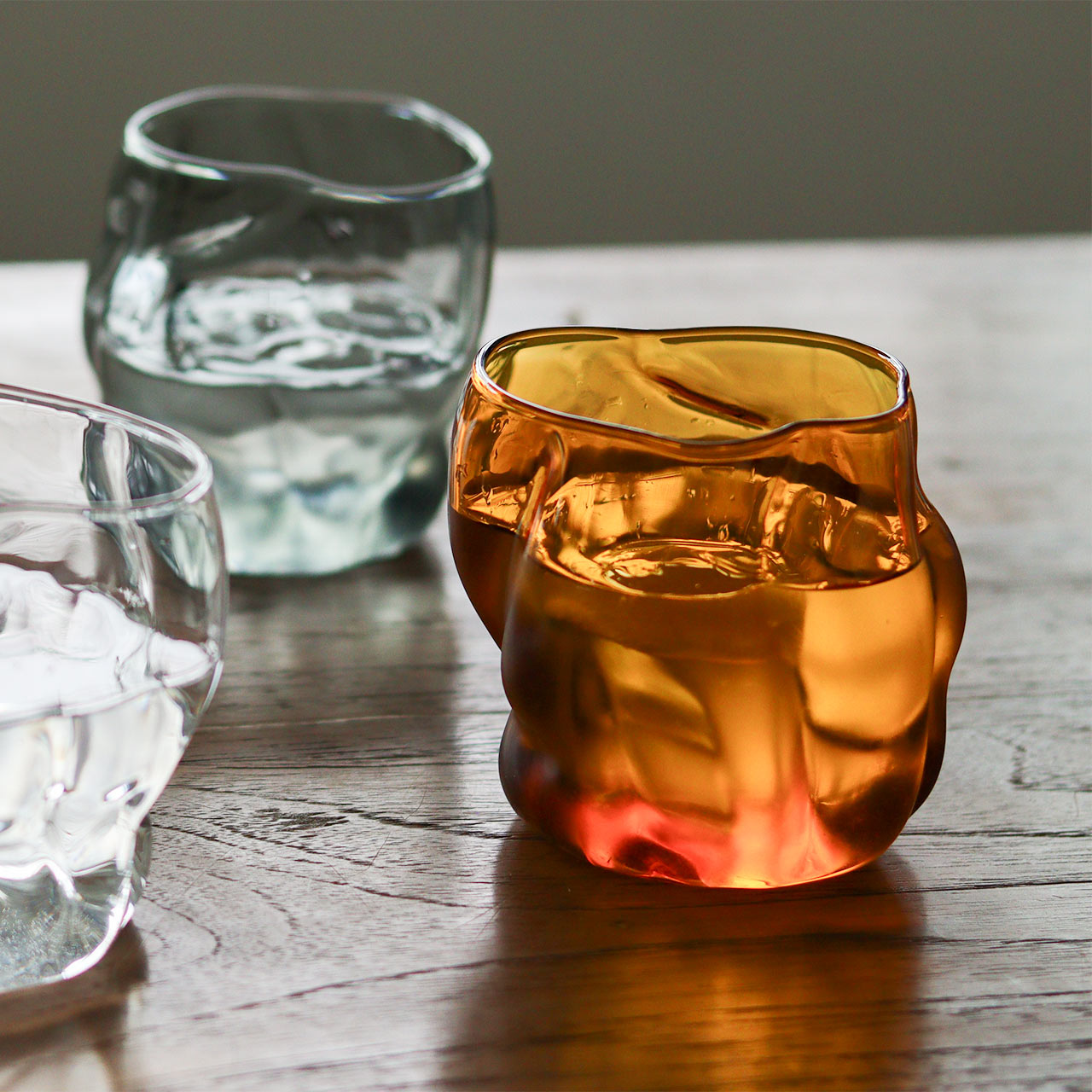 WIRE DANISH ART GLASS / ワイヤー デニッシュアートグラス - AMBER