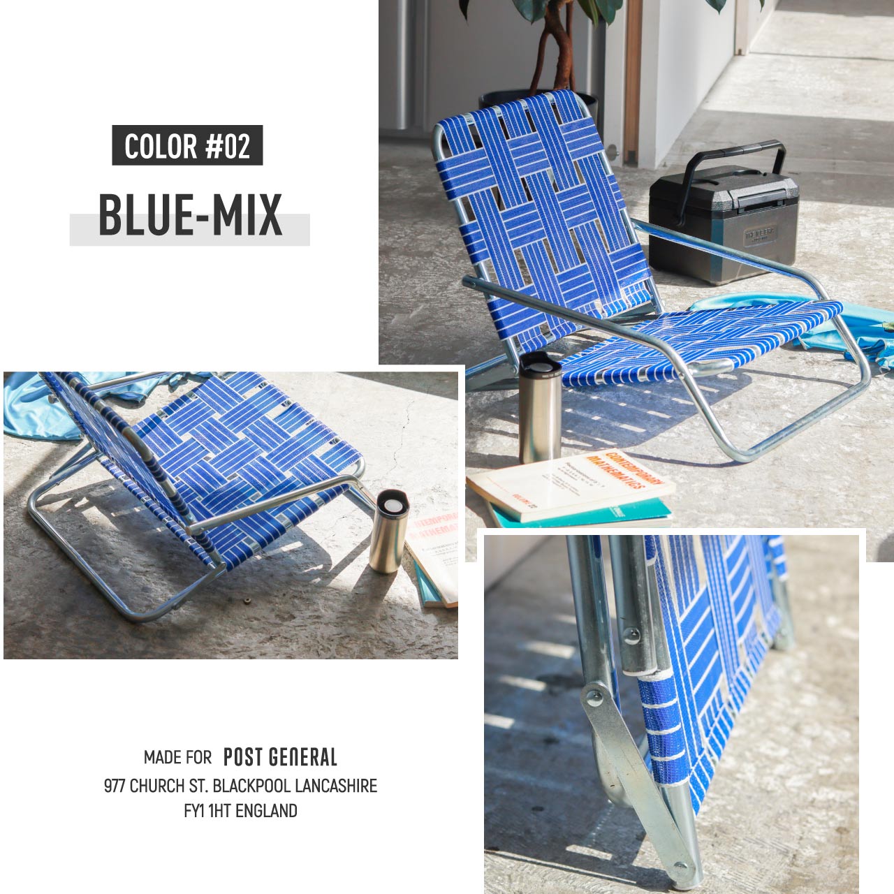 INDUSTRIAL TERRACE CHAIR / インダストリアルテラスチェア - BLUE-MIX