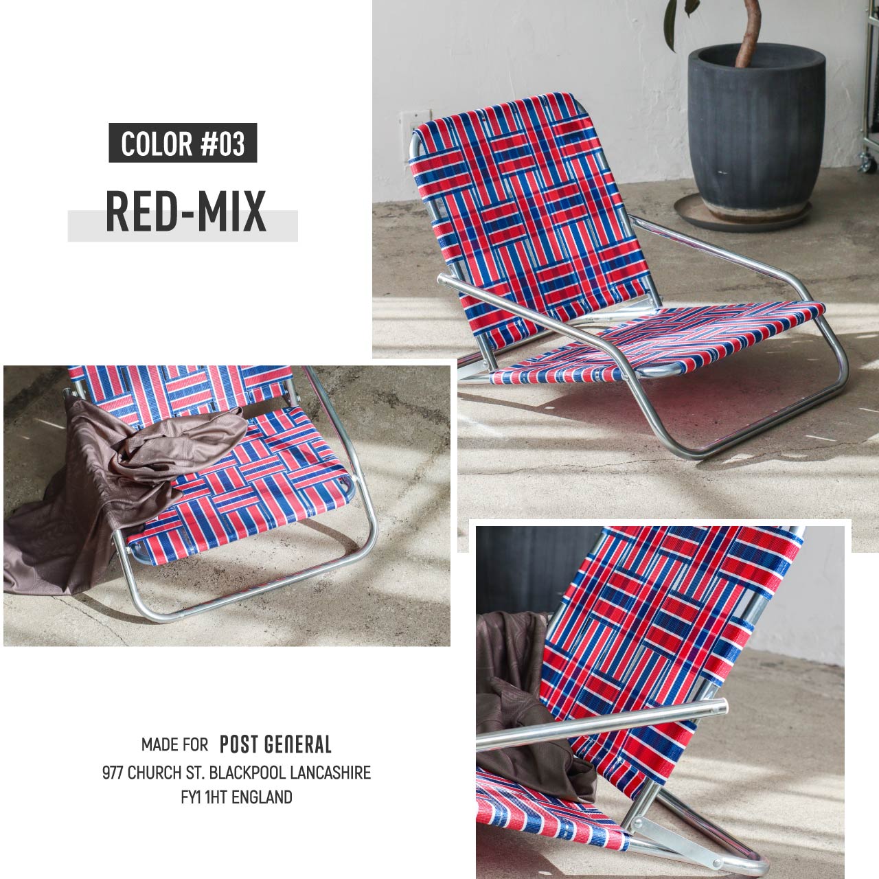 INDUSTRIAL TERRACE CHAIR / インダストリアルテラスチェア - RED-MIX