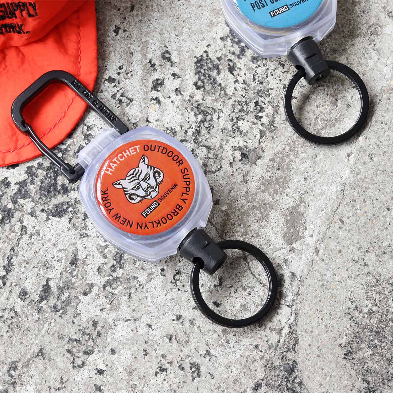 FOUND SOUVENIR COLOR CODE REEL KEY HOLDER / ファウンドスーベニア