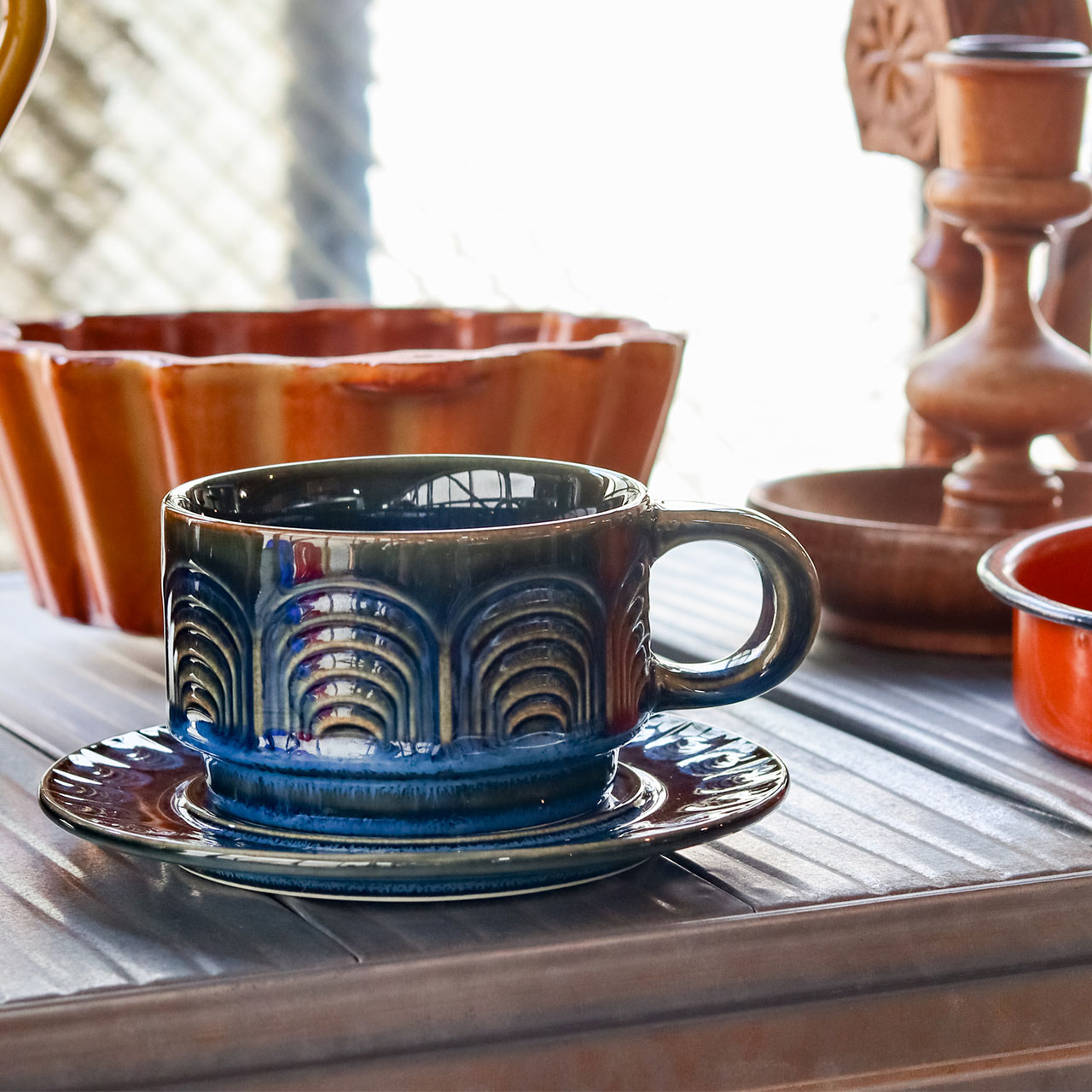 SHARON CUP&SAUCER 210ml / シャロン カップ&ソーサー 210ml - DEEP