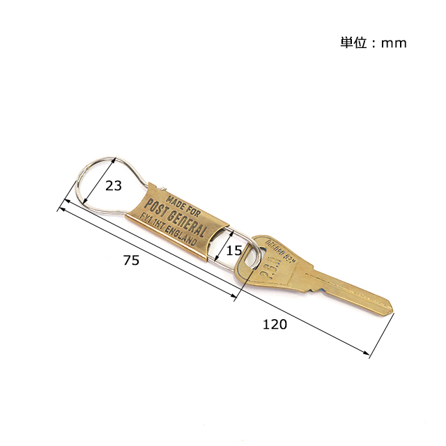 BRASS KEYHOLDER with VINTAGE KEY / ブラスキーホルダーウィズ BRASS KEYHOLDER with VINTAGE KEY / ブラスキーホルダーウィズ