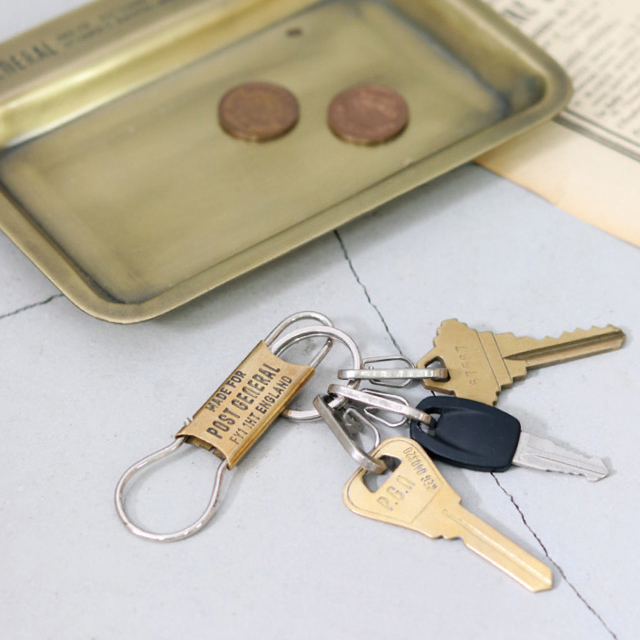 BRASS KEYHOLDER with VINTAGE KEY / ブラスキーホルダーウィズ