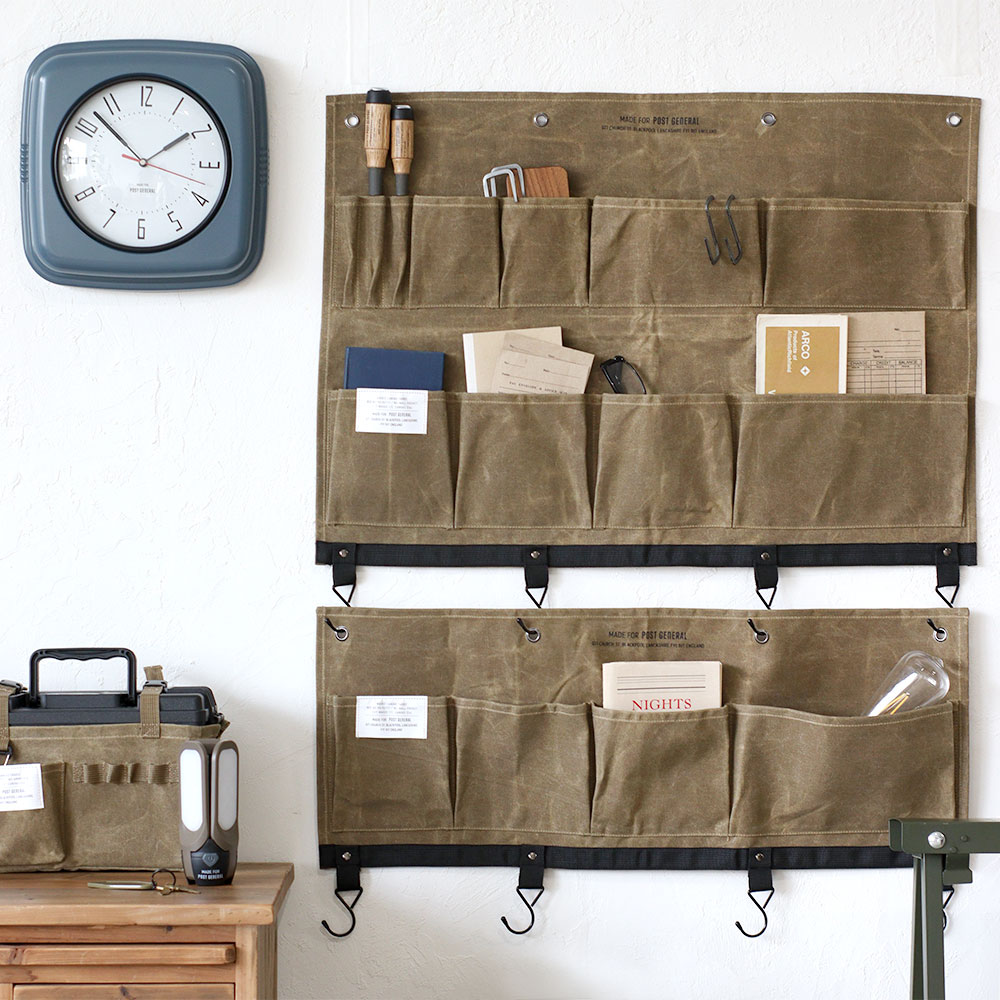WAXED CANVAS WALL POCKET L / ワックスドキャンバス ウォールポケット