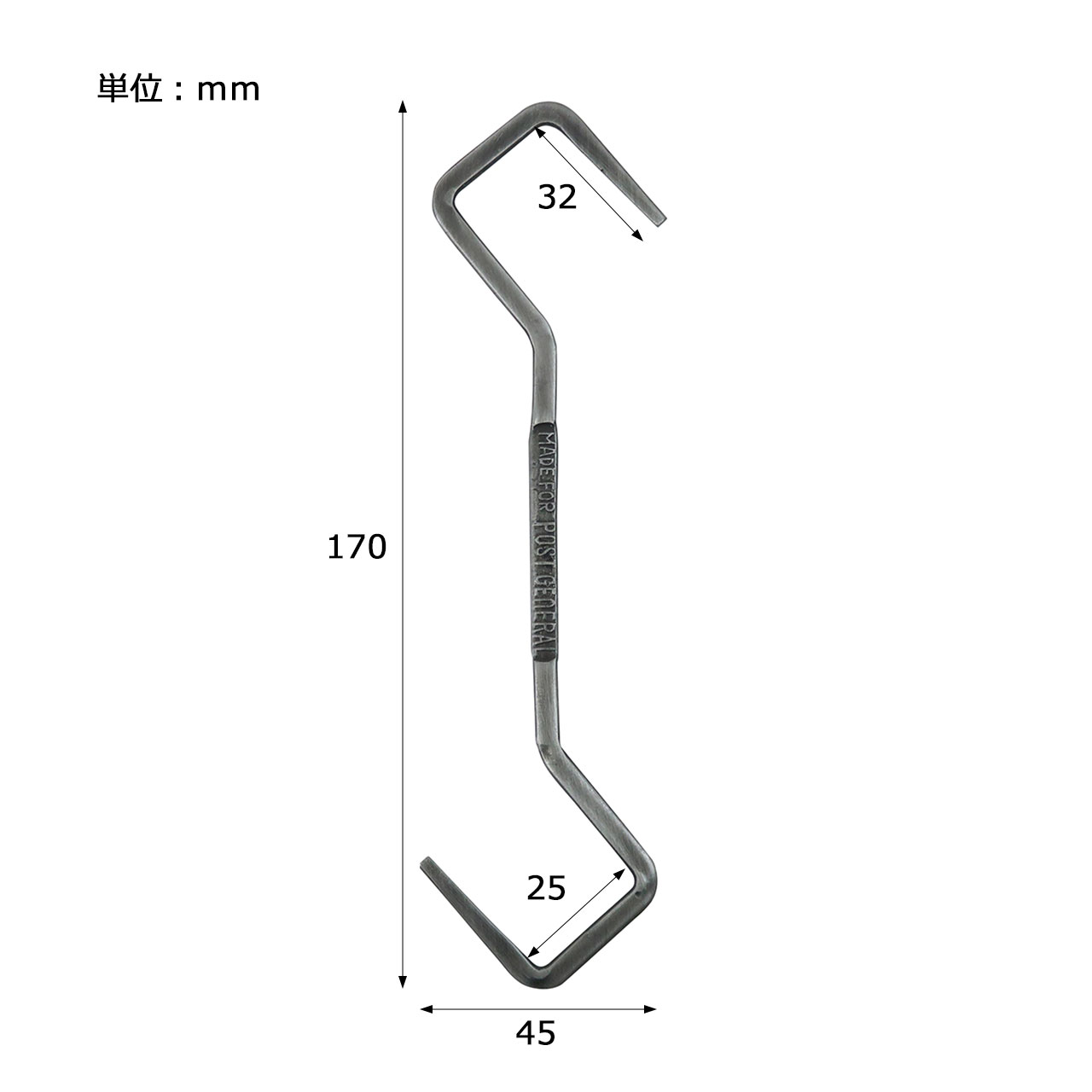 INDUSTRIAL HOOK LONG -PACK2- / インダストリアルフック ロング