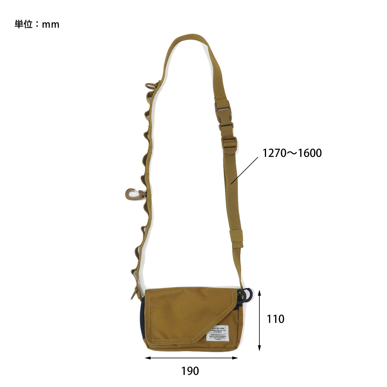 SLING WALLET POUCH / スリングウォレットポーチ - BLACK 【982340010