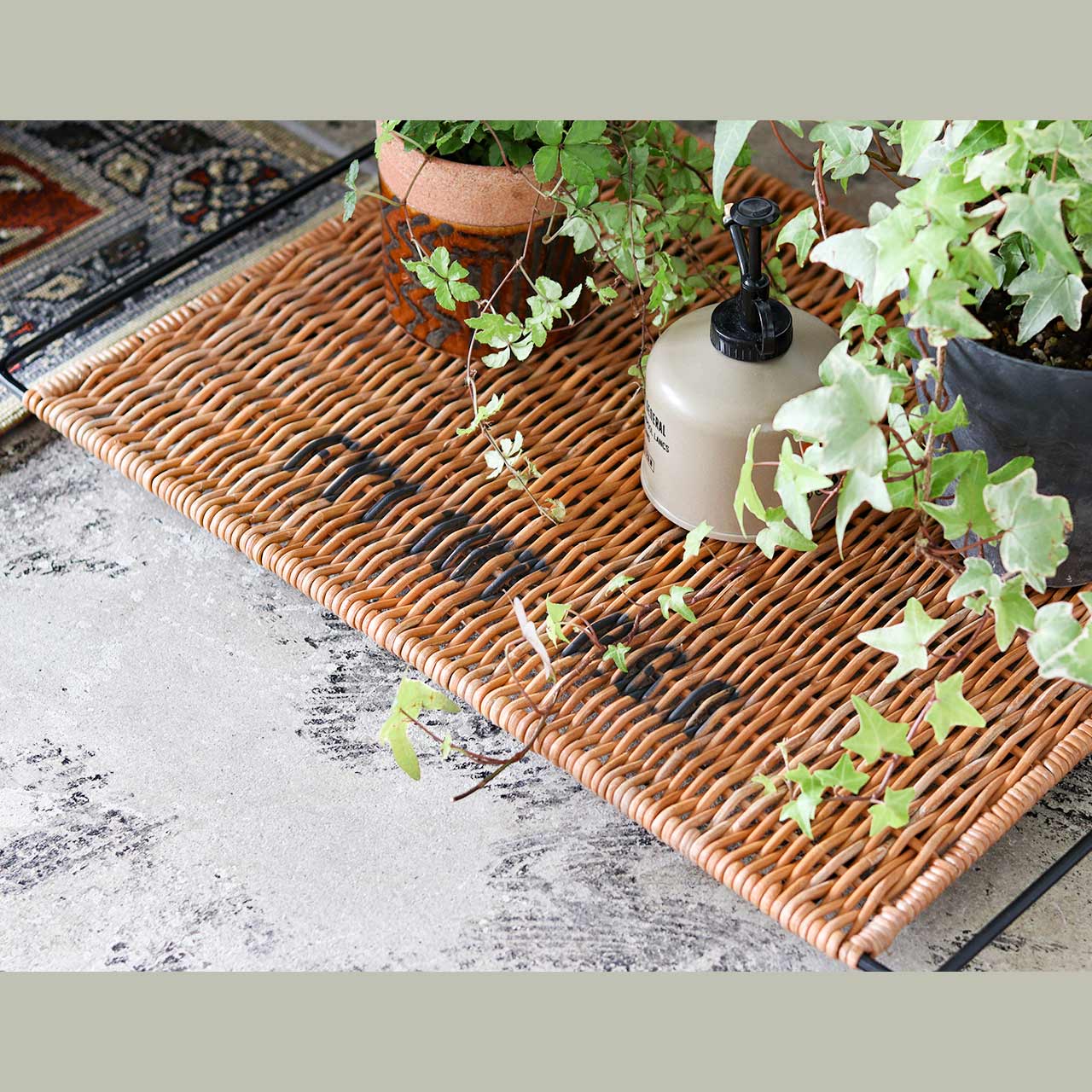 FOLDING RATTAN TABLE -BY THE AROROG.- / フォールディングラタン