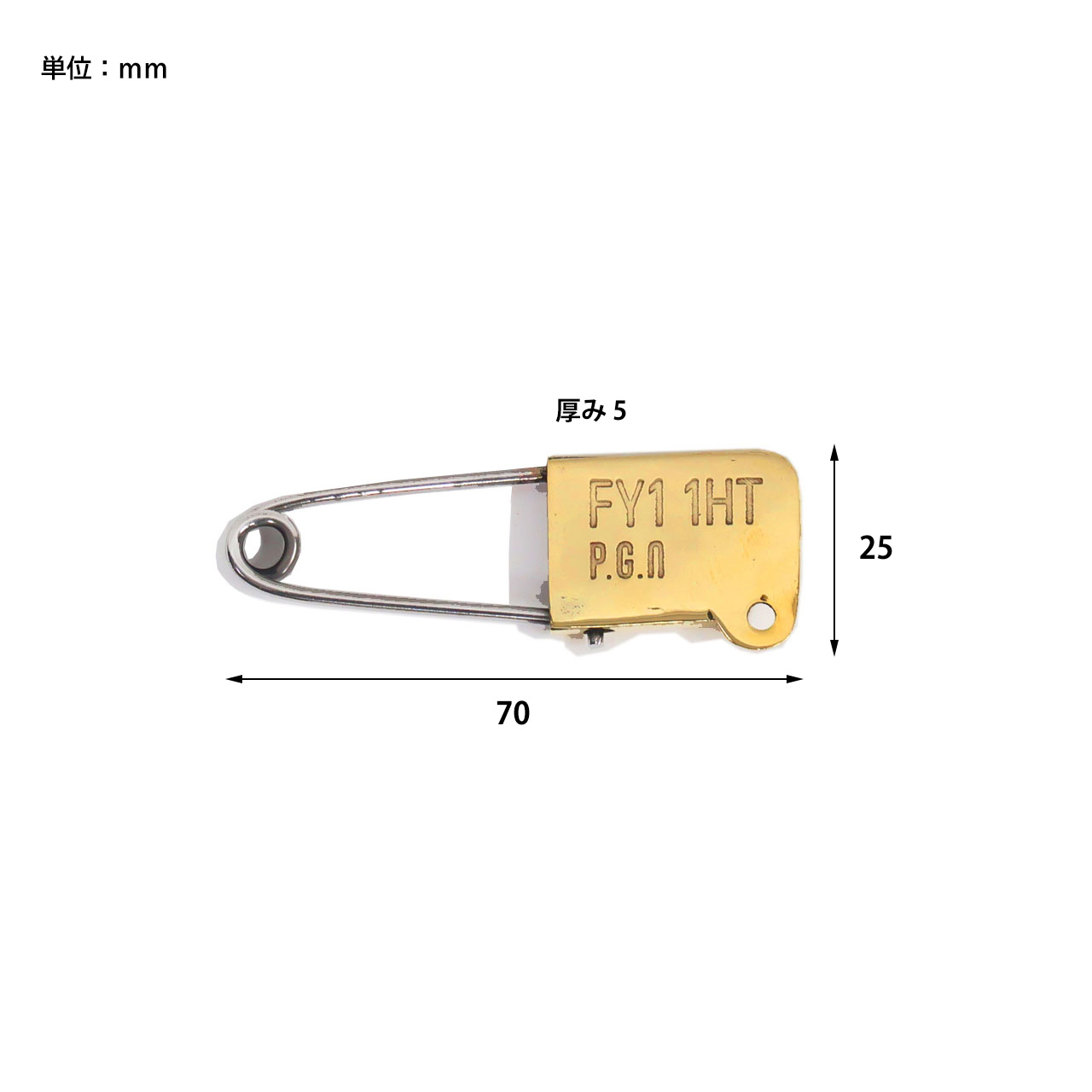 BRASS KEY HOLDER PIN / ブラス キーホルダーピン - 【982360001