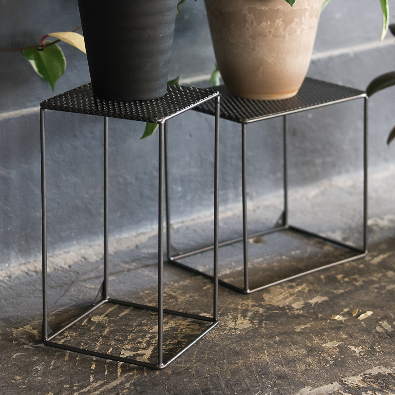 INDUSTRIAL PLANTER STAND MESH LOW / インダストリアル プランター