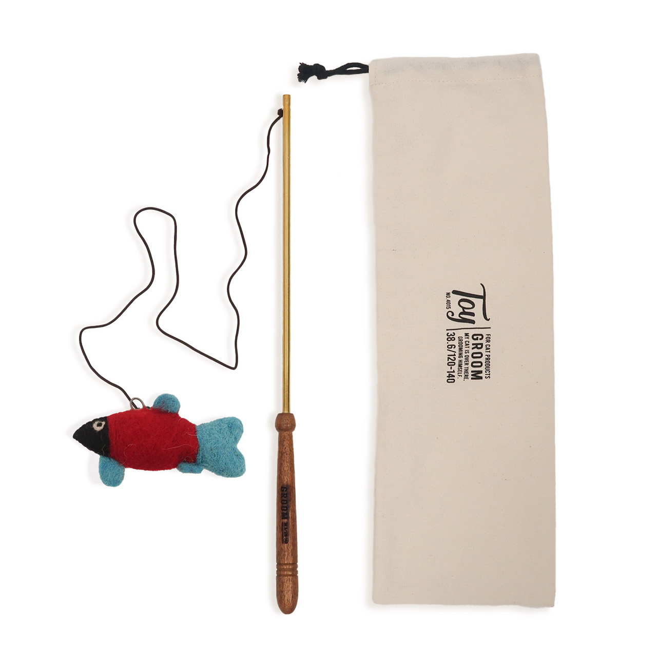 CAT TEASER / おもちゃ ねこじゃらし 釣竿セット- さかな 【972310018