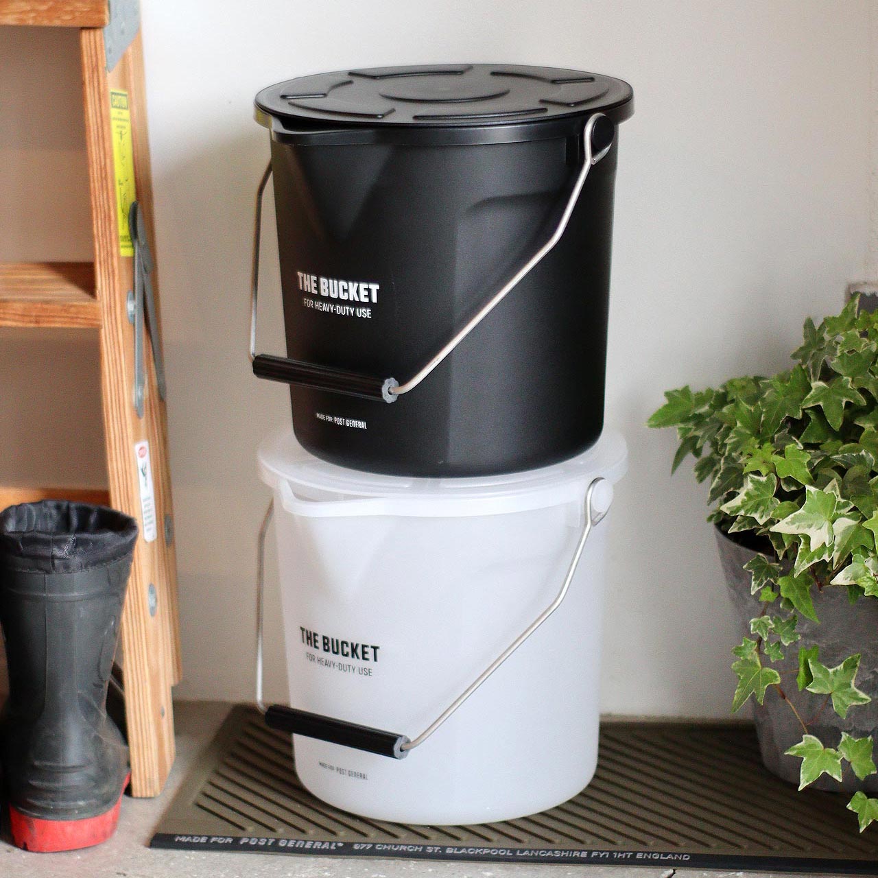 THE BUCKET 10L WITH LID / バケット10リッター ウィズリッド - BLACK