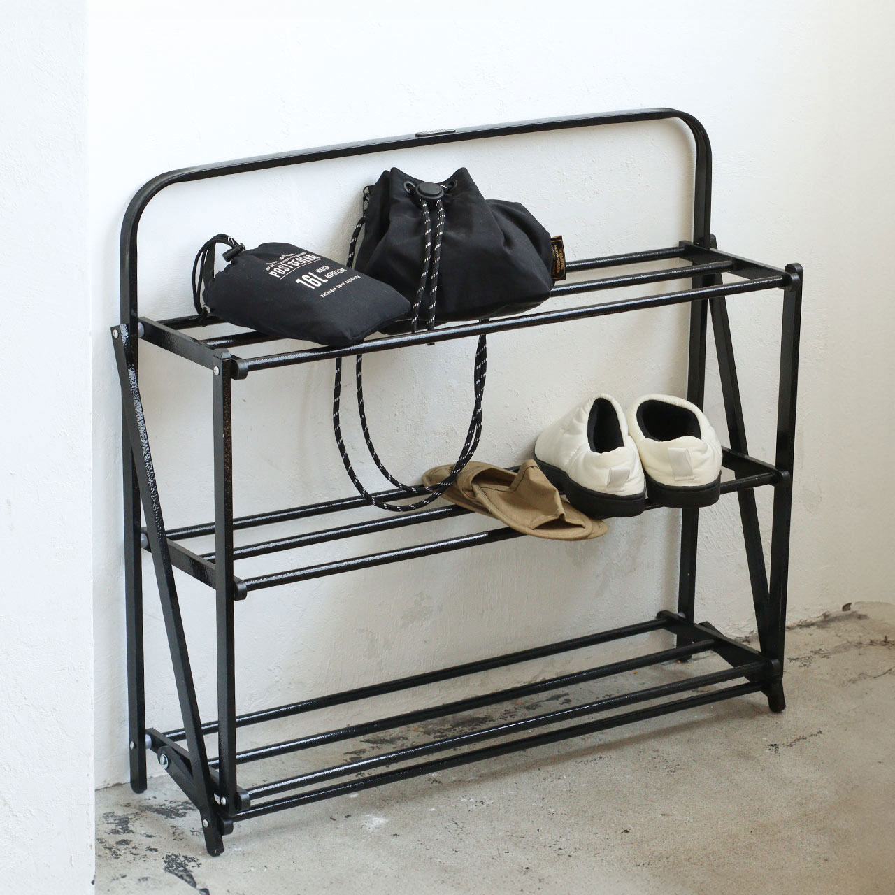 FOLDABLE SHOES RACK HAMMERTONE BK / フォルダブルシューズラック