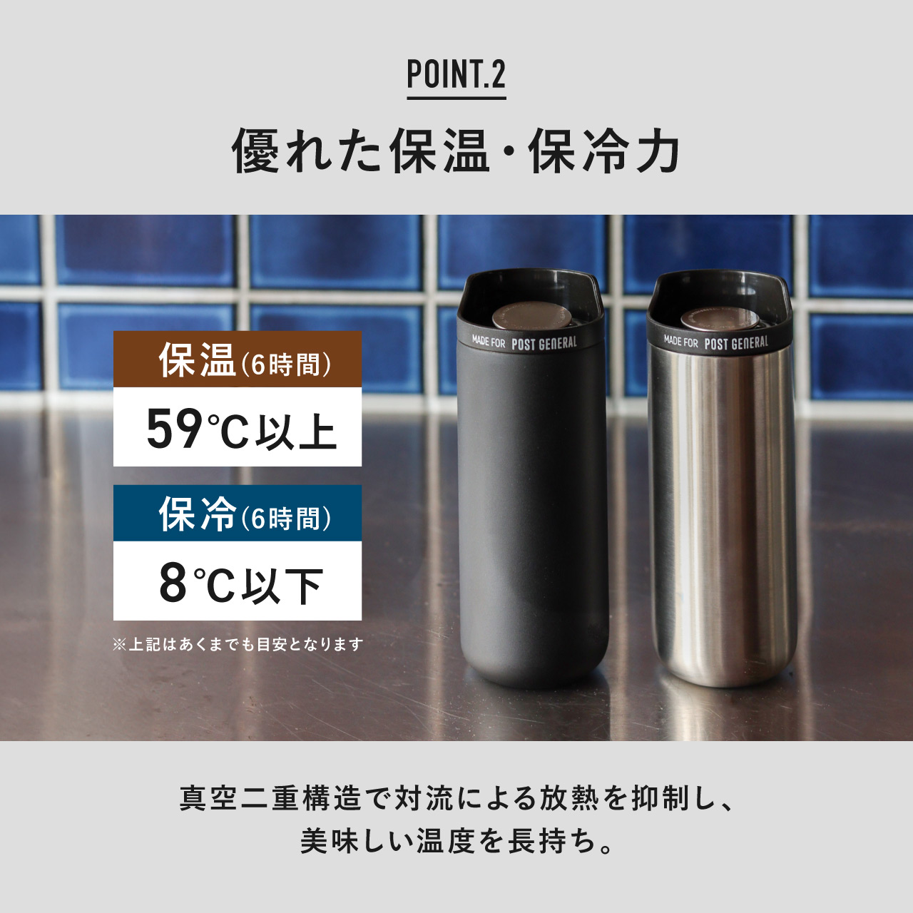 FLIP-LID TUMBLER 250ml / フリップリッド タンブラー250ml - SILVER