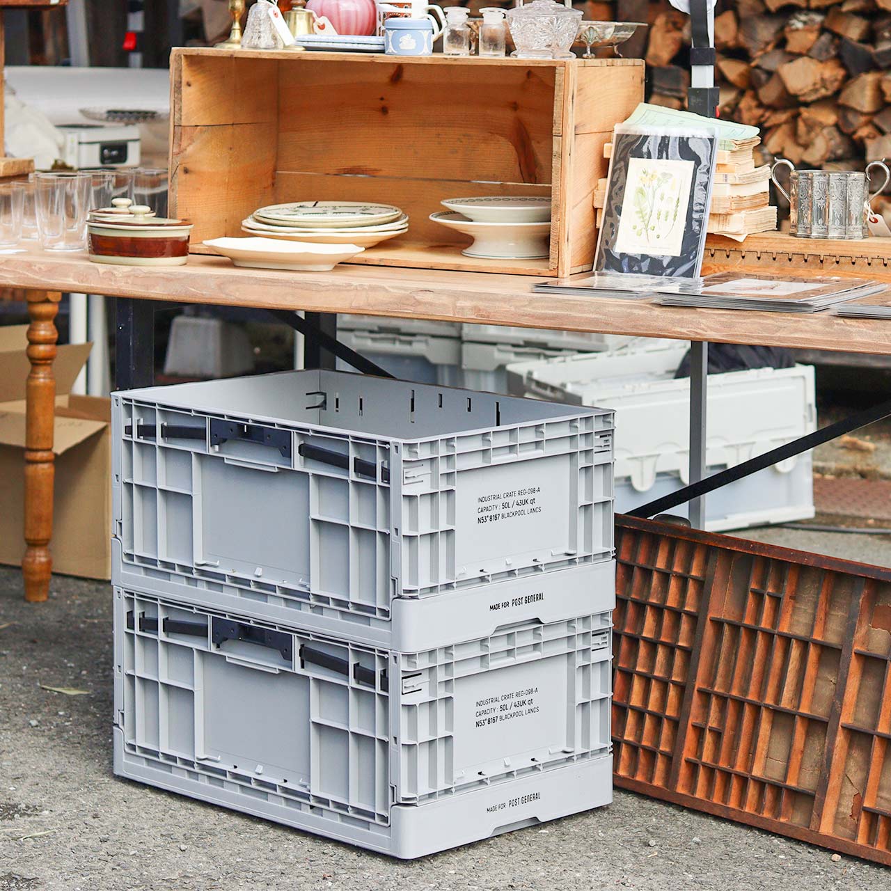 INDUSTRIAL FOLDABLE CRATE / インダストリアル フォルダブルクレート