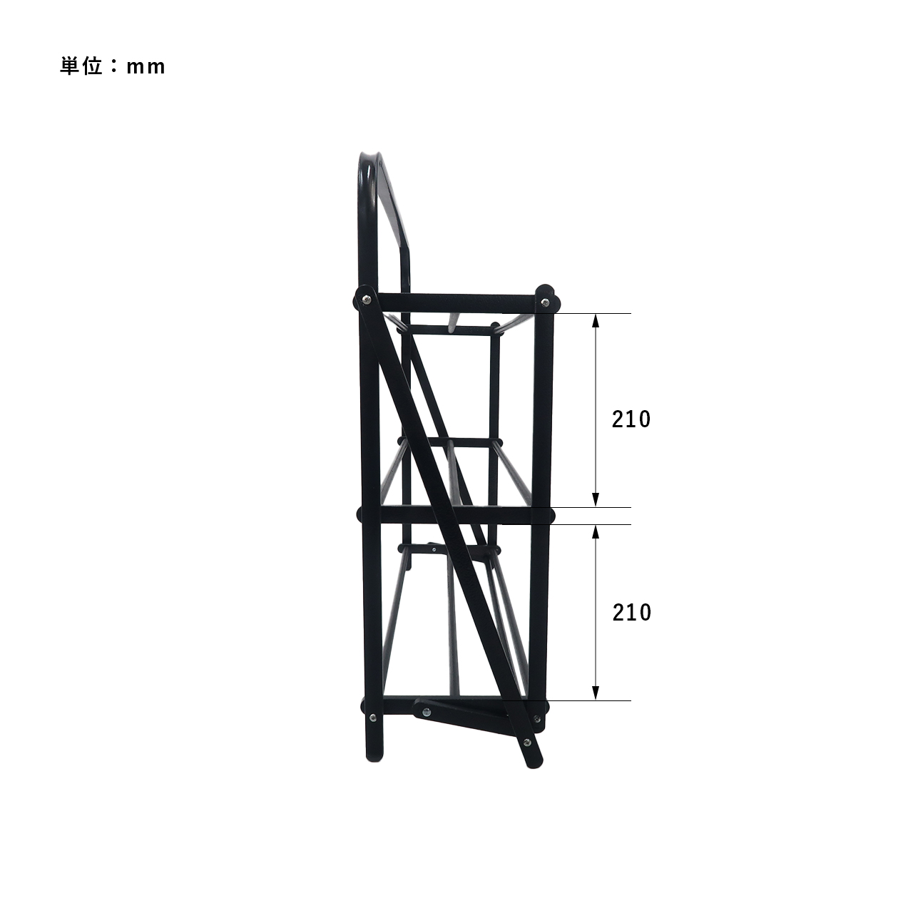 FOLDABLE SHOES RACK / フォルダブルシューズラック - ZINC【982550007