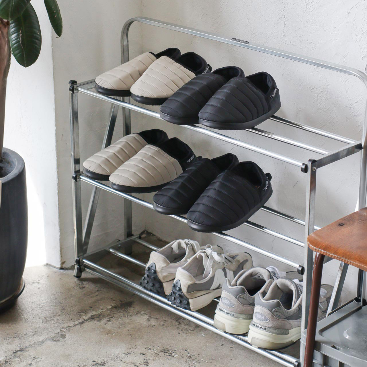 FOLDABLE SHOES RACK / フォルダブルシューズラック - ZINC【982550007