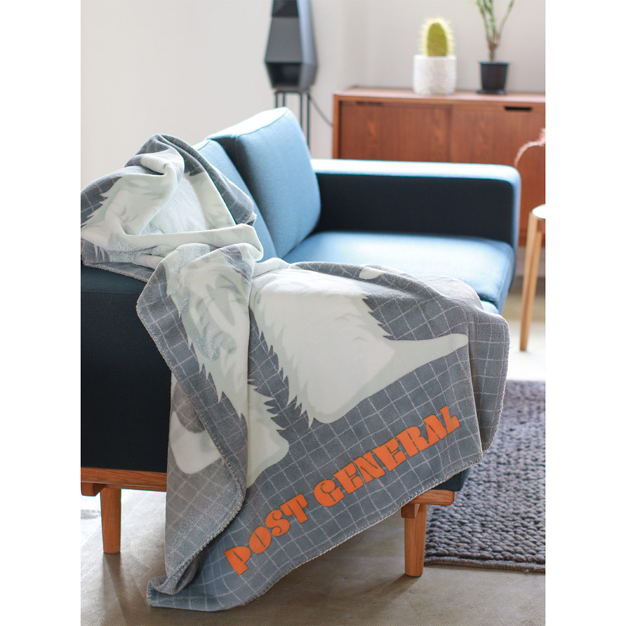 FLANNEL FLEECE BLANKET / フランネル フリースブランケット - BLACK