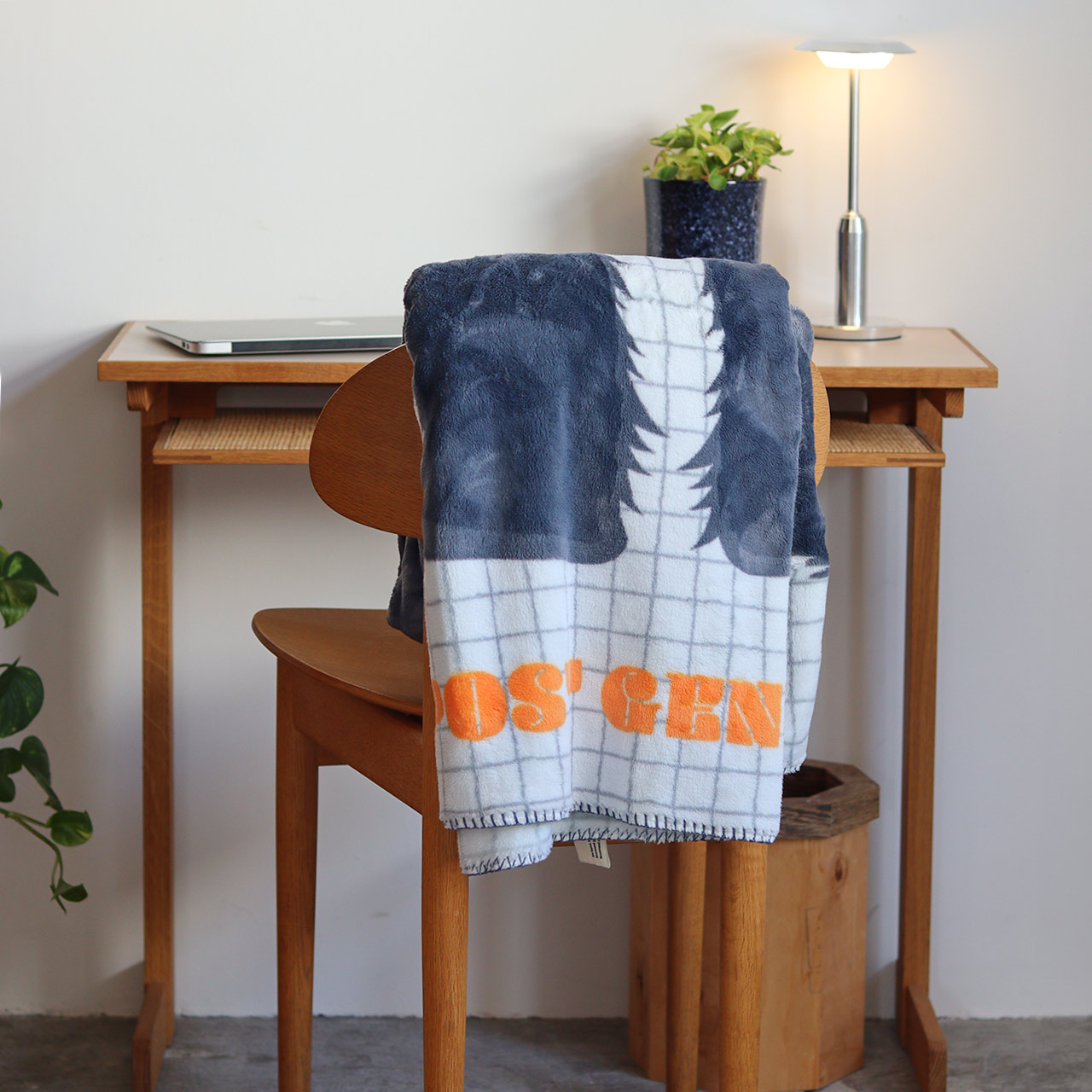 FLANNEL FLEECE BLANKET / フランネル フリースブランケット - BLACK